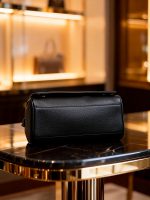 Minimal Flap Grain Leather Shoulder Bag Thin Strap Versatile Long Crossbody Daily Bag