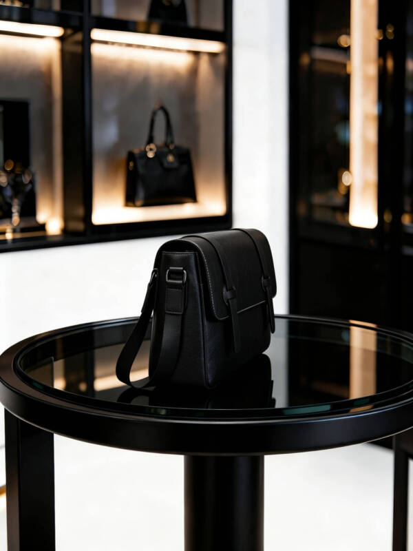 Double Strap Buckle Flap Messenger Bag Vintage Soft Leather Adjustable Wide Strap Business Crossbody Bag